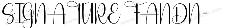 SIGNATURE FANDN字体转换